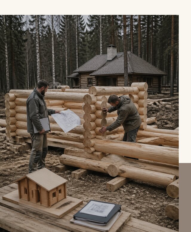 Проектирование и строительство домов из бревна в Воскресенске
